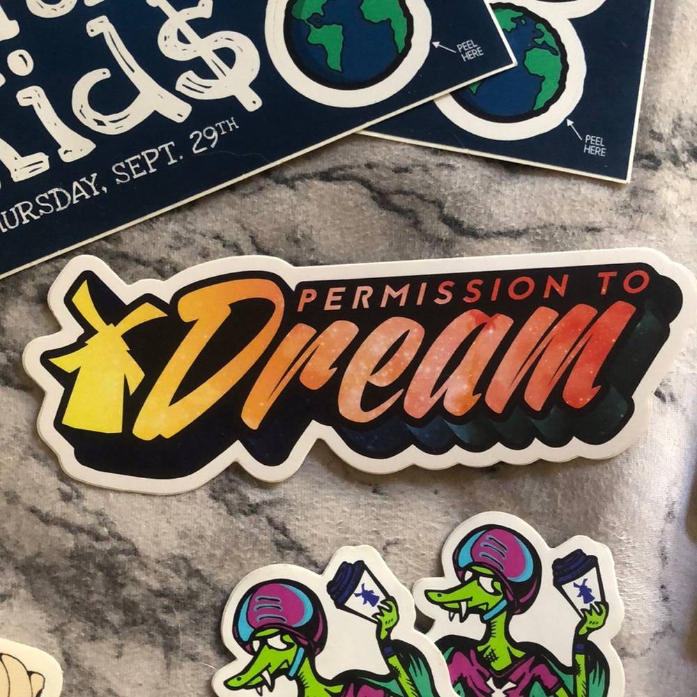 Permission To Dream Windmill Dutch Bros Sticker
